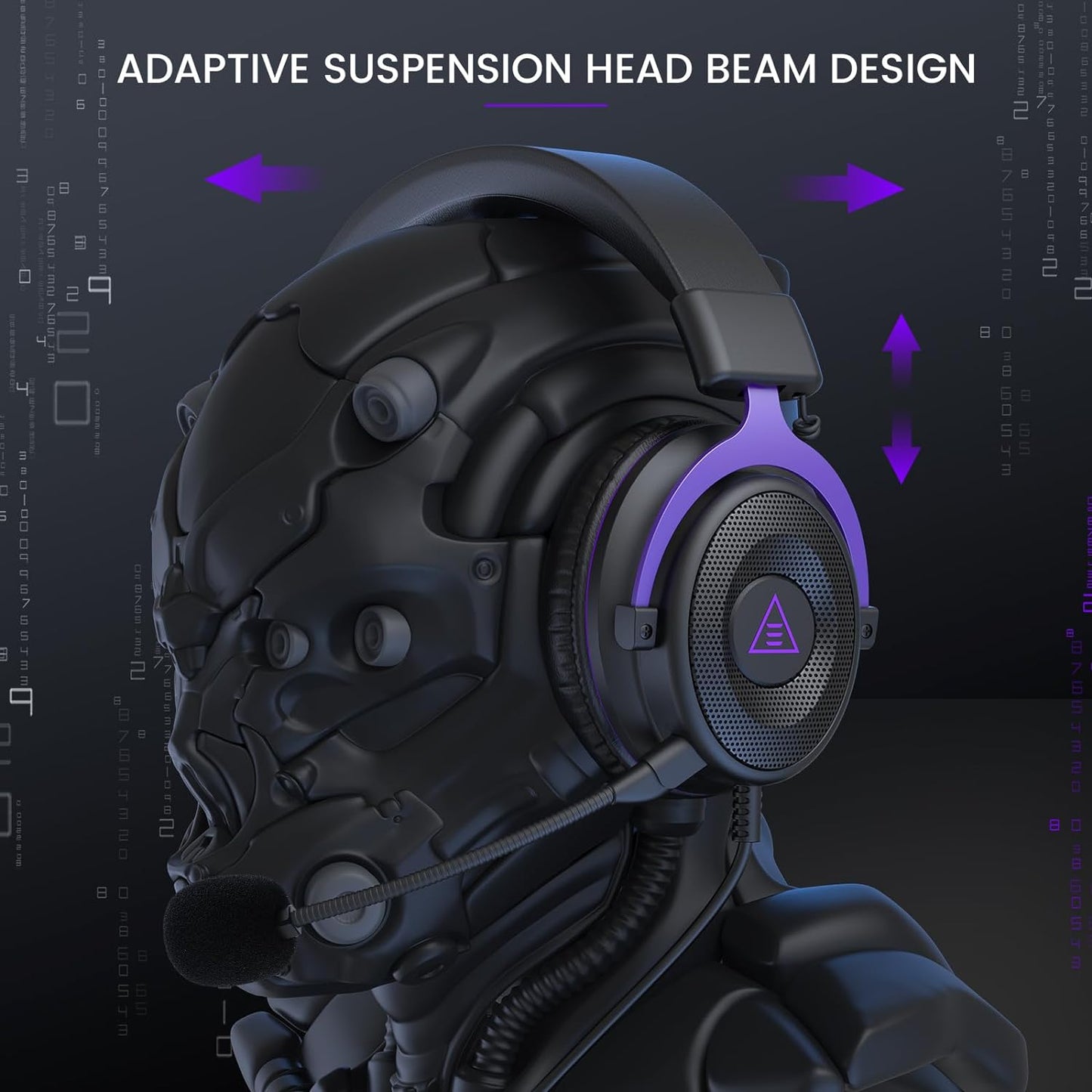 E900 Gaming Headset for PC - Detachable Noise Cancelling Microphone